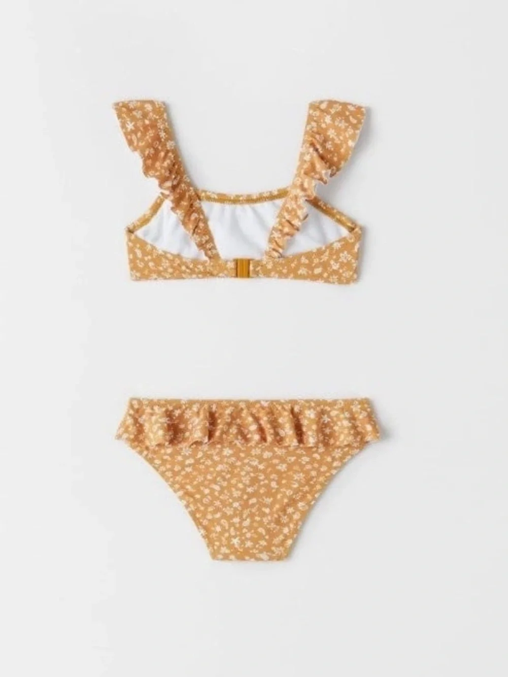 New ZARA Kids Girls Ruffled Floral Bikini Set